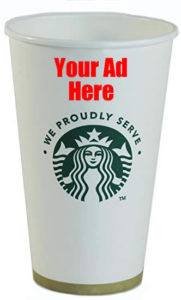 starbucks cup ad for caffeine memory boost