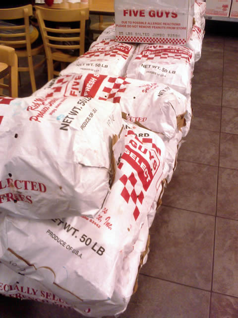 Five Guys Potato Bags Five Guys Potato Bags