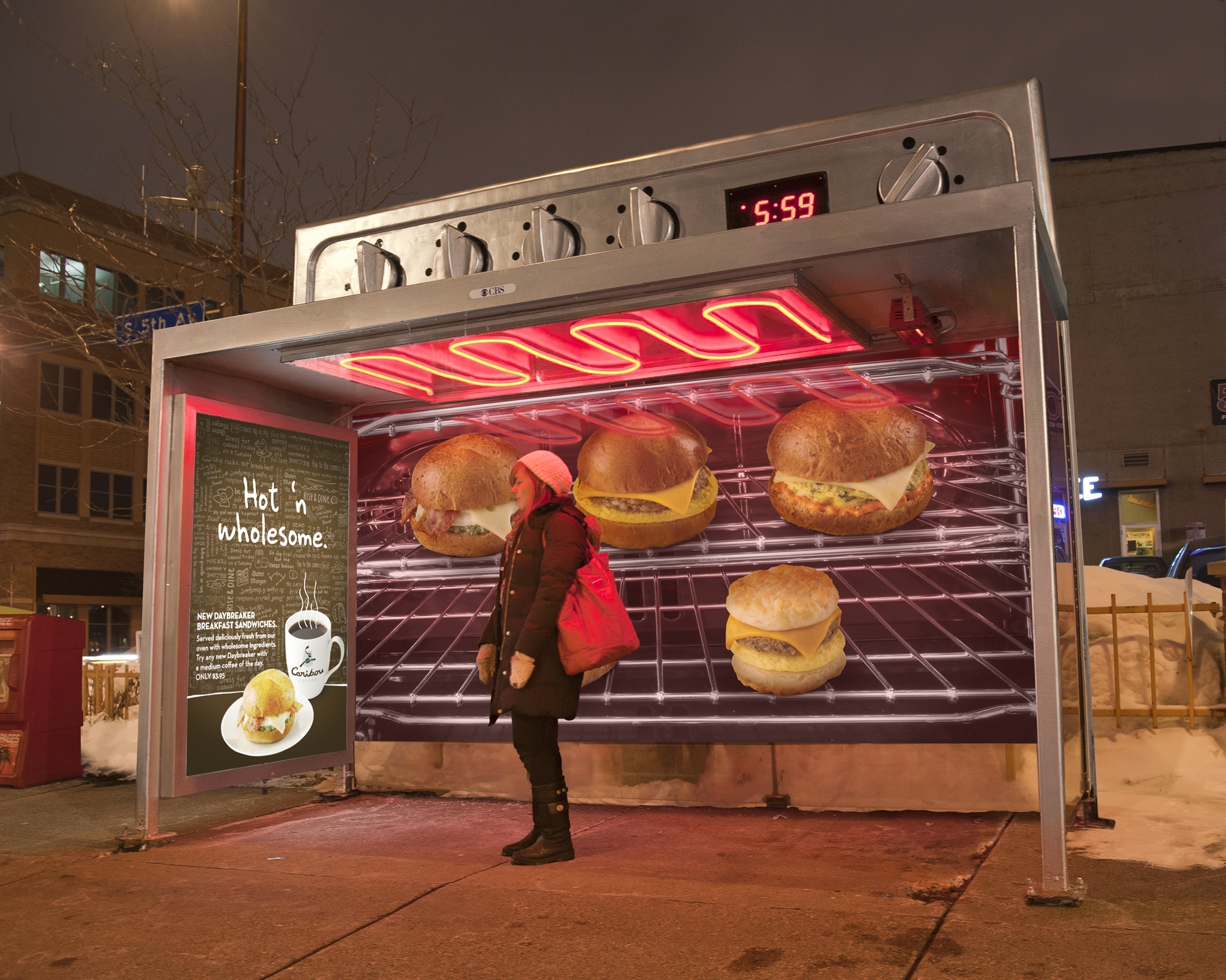 Caribou Coffee Bus Shelter