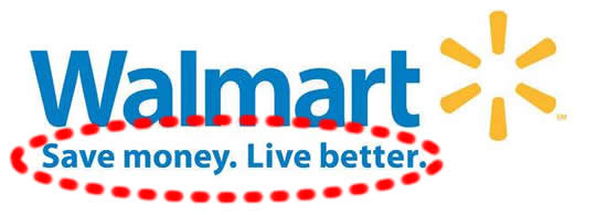 Walmart logo with slogan