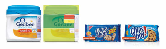 Gerber and Chips Ahoy Packaging