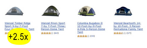 Tent preference: first is best