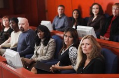 Jury in courtroom