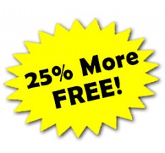 25% More Free