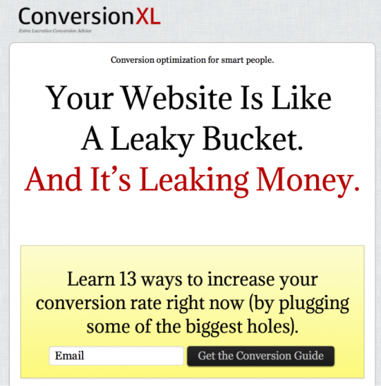ConversionXL understands a bit about this concept of pain