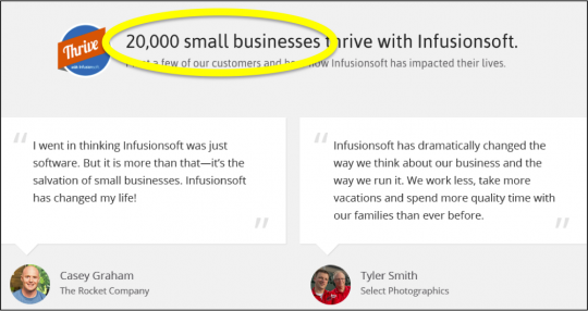 Conversion Optimization Tips - Social Pressure Example 1