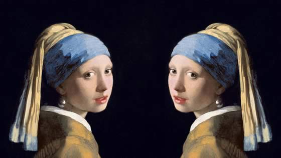 girl with pearl earring - two views