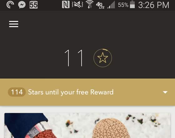 starbucks app rewards progress