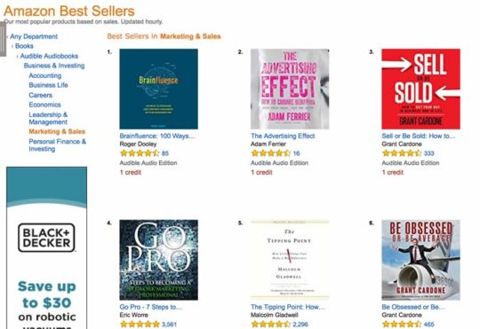 brainfluence tops marketing and advertising category