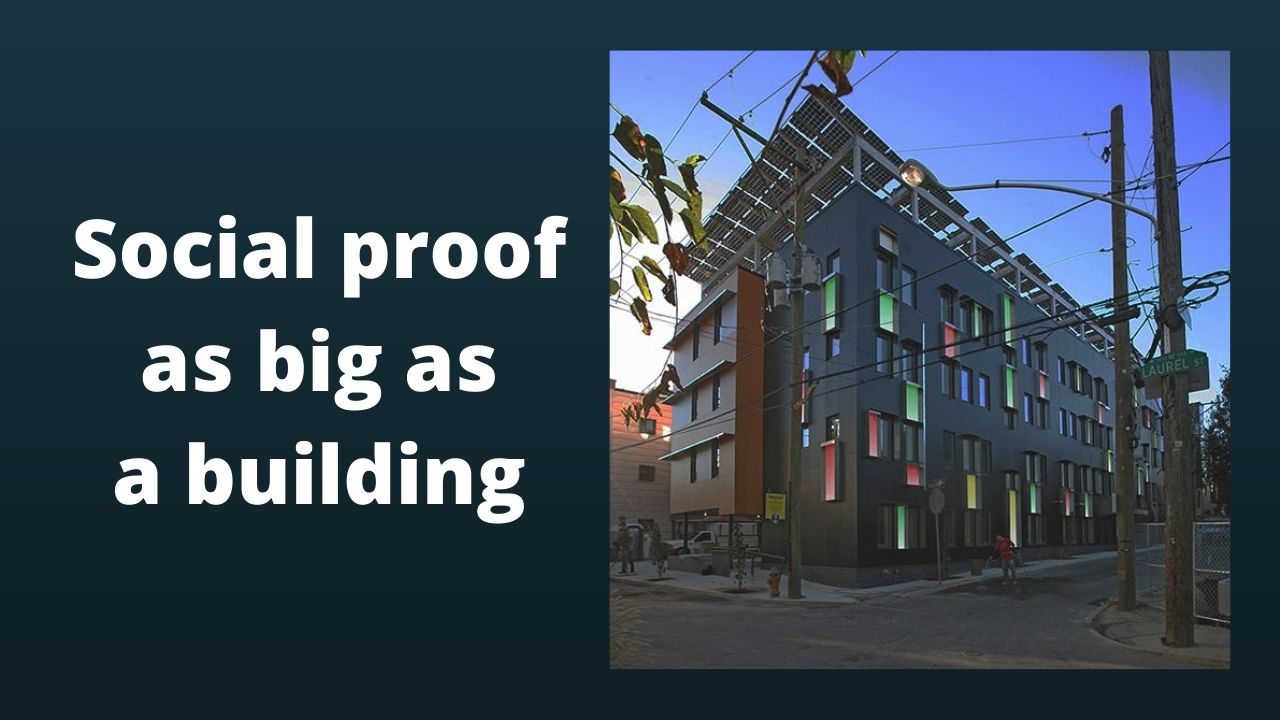 social proof as big as a building